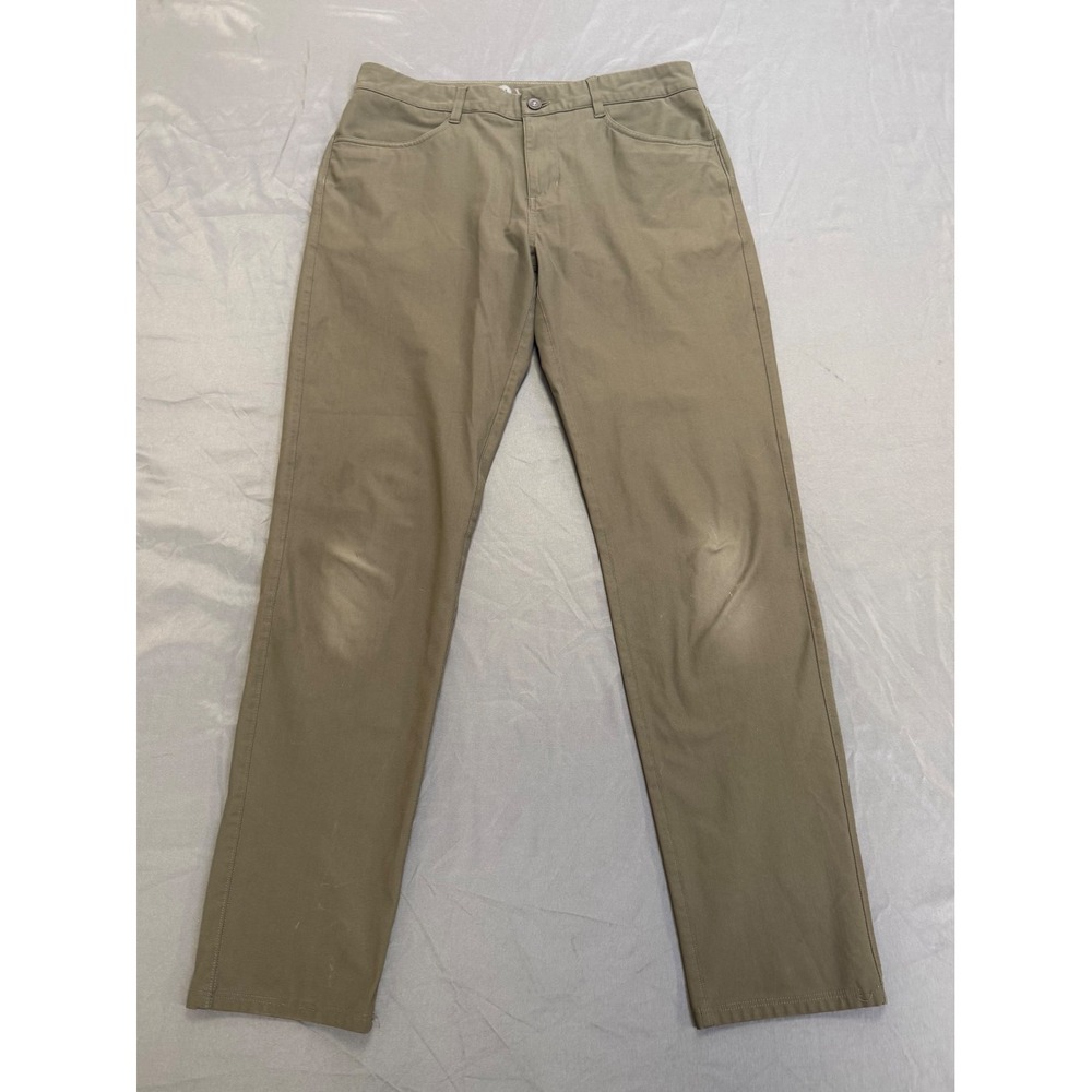 Vuori Meta Pants Mens 32 Khaki Tan Straight Leg Technical Chino V430 Distressed